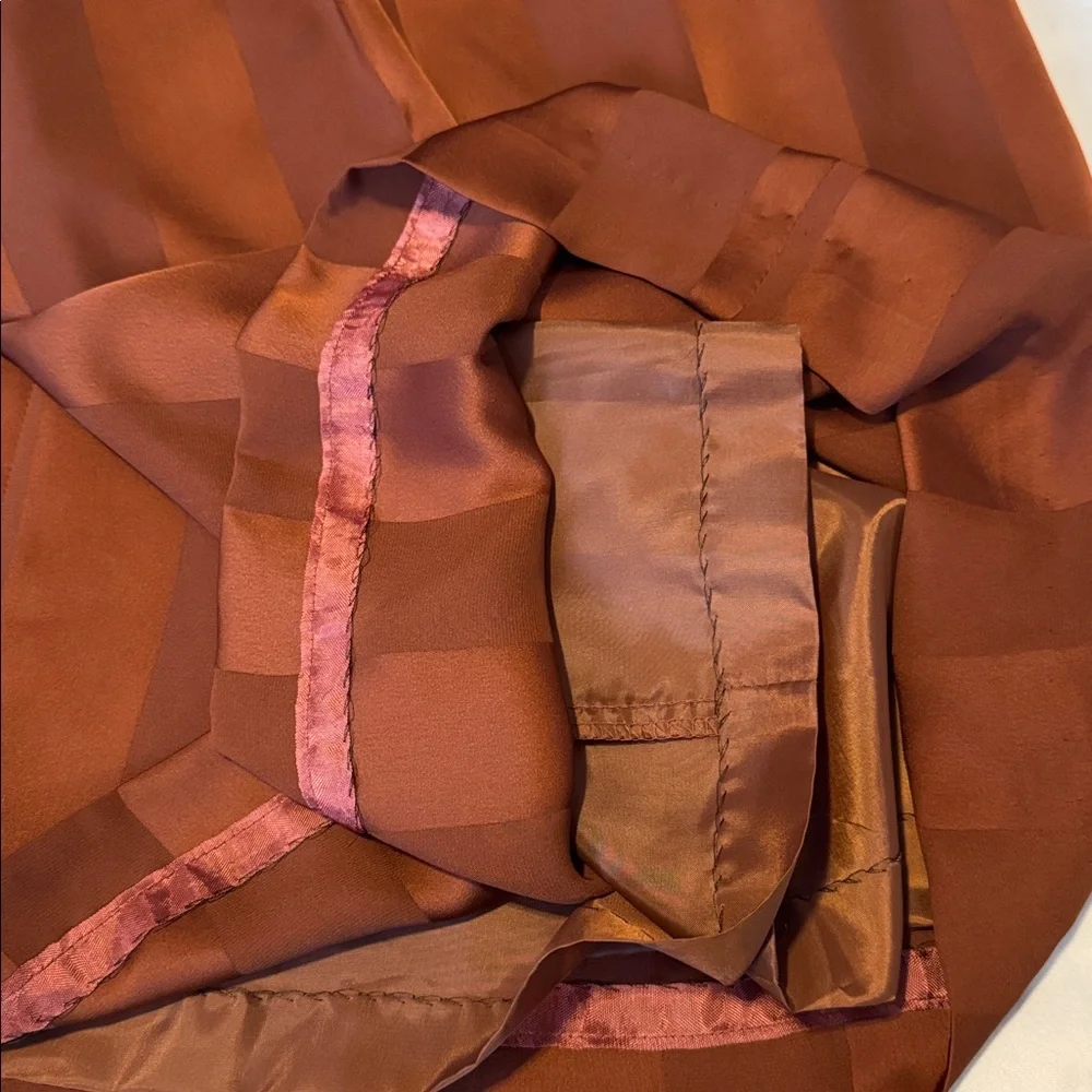 NWT Vintage Prophecy Burnt Orange Polyester Striped Skirt - NEW WITH TAGS! 1989